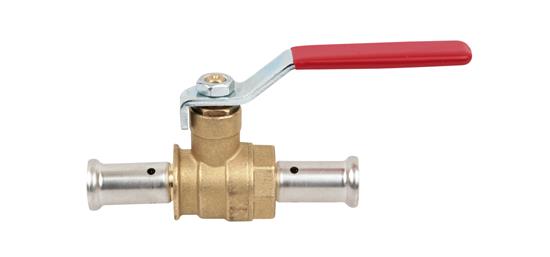 Ball valve with handle, 2x pressfitting