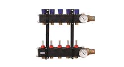 Composite manifold, adjustable with flow meter