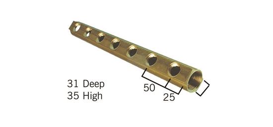 Rozdzielacz 3/4", przyłącza 1/2" GW