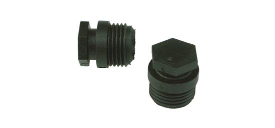 Black plug for 1/2" female nipple