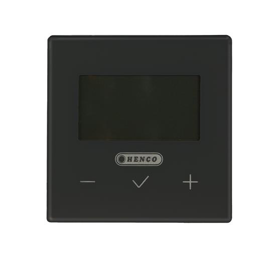Digital thermostat heating/cooling, wireless, black