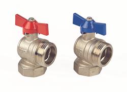 Ball valve 90° with gasket, nickel plated (MDK and MDSS manifold), no thermometer